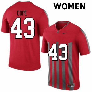 Women's Ohio State Buckeyes #43 Robert Cope Throwback Nike NCAA College Football Jersey Top Deals RTQ4244XA
